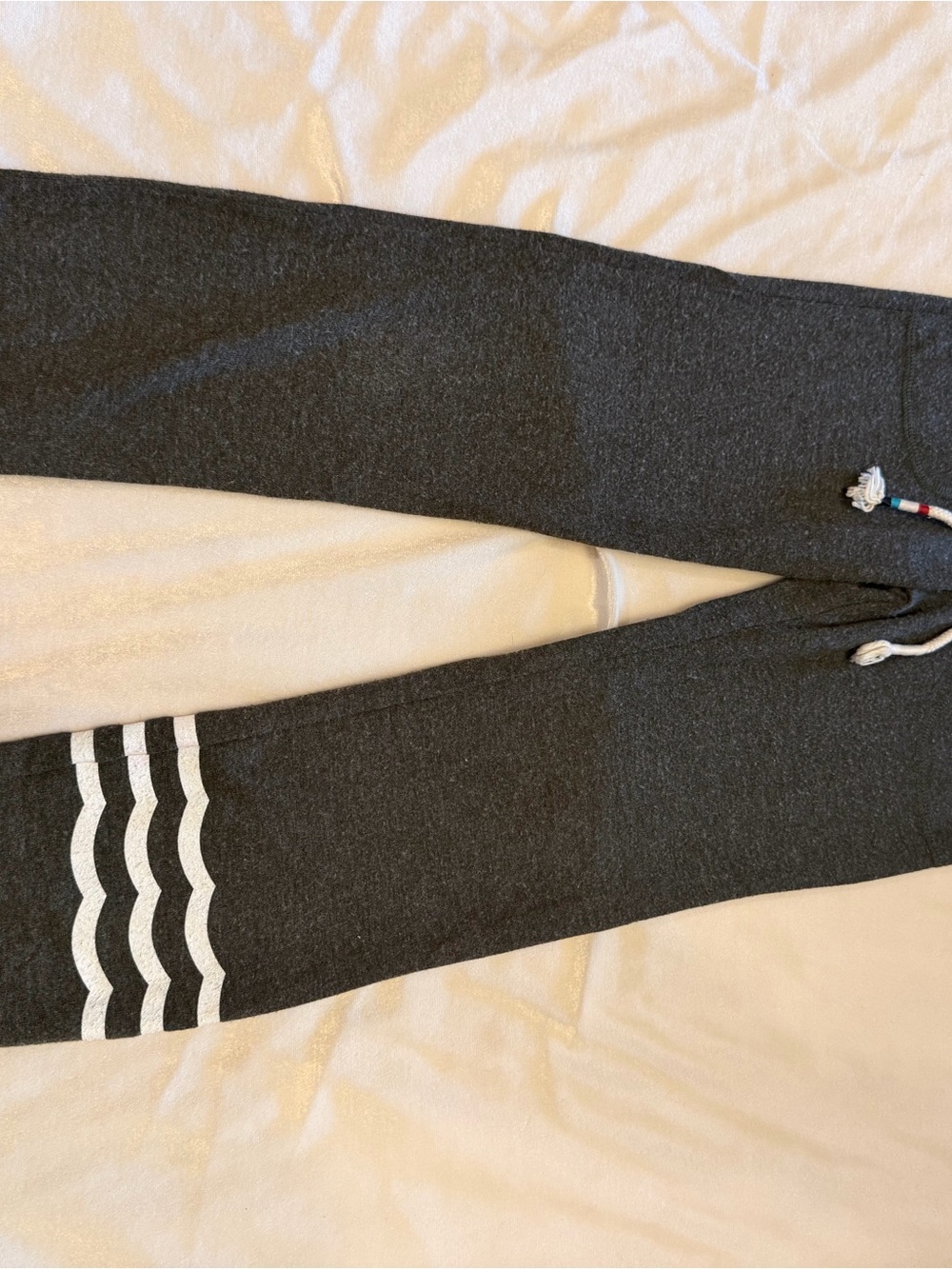 Sol Angeles Charcoal Joggers with White Wave Detail - Picture 3 of 3